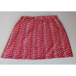 Live Well Active Red Paisley Pull-On Skort Size 18/20W Americana Skort